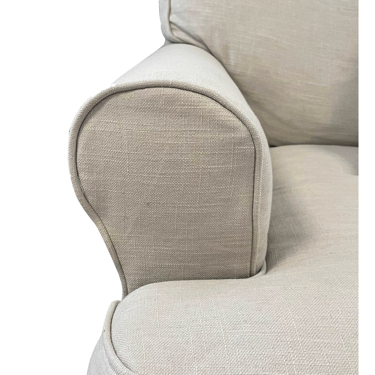 Light Gray Fabric Slipcovered Loveseat M5000
