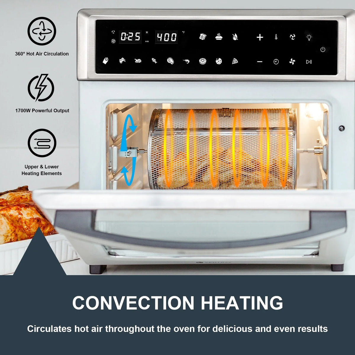 26QT Digital Controlled Convection Countertop Oven A784