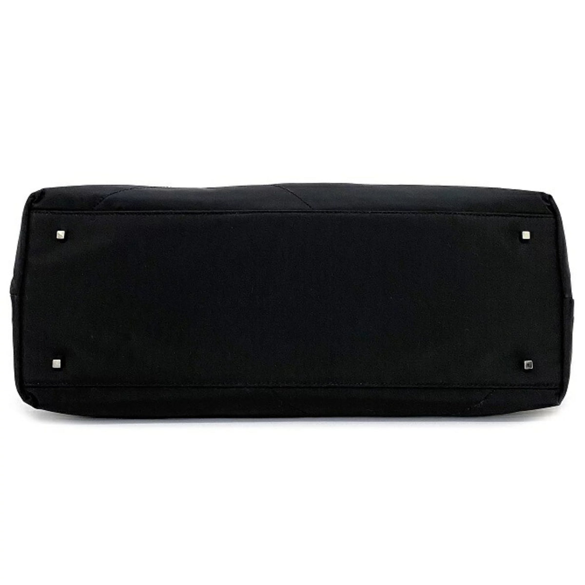 Black Nylon Leather Tote Bag A161015