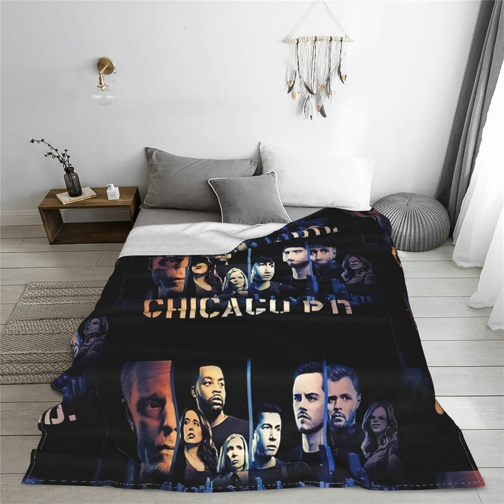 Black Fleece Throw Blanket N4176