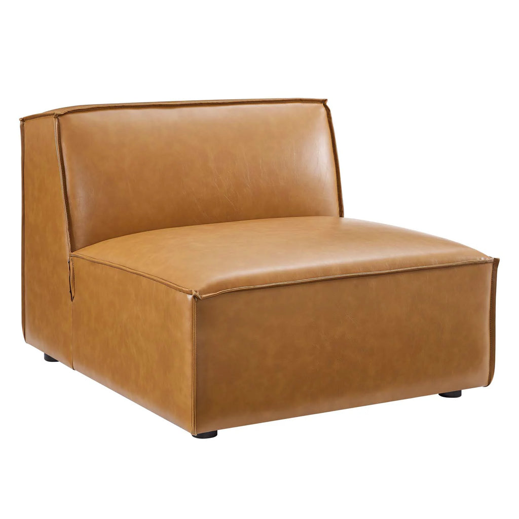 Tan Vegan Leather 4-Piece Sofa A138138