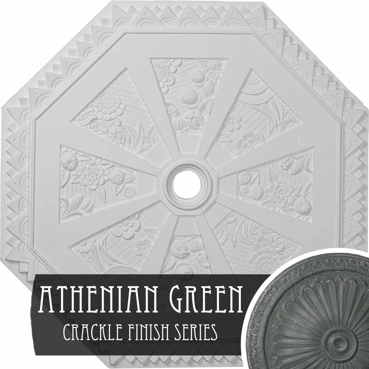 29 1/8x22OD x 2 1/4x22ID x 1 1/8x22P Spring Octagonal Ceiling Medallion K5322