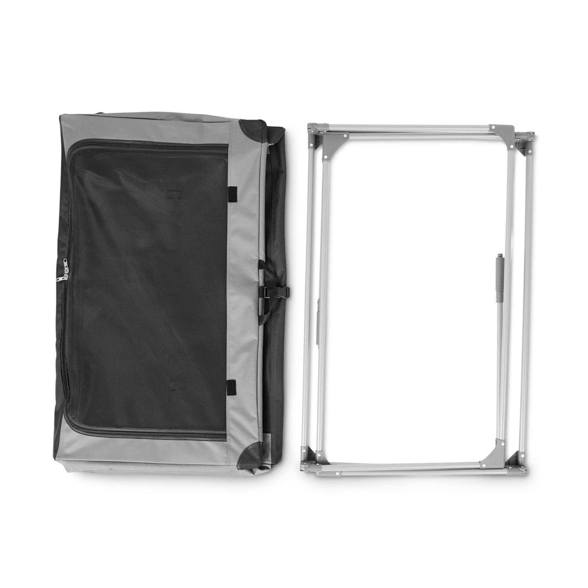 Portable Canvas Dark Grey Dog Crate F556425