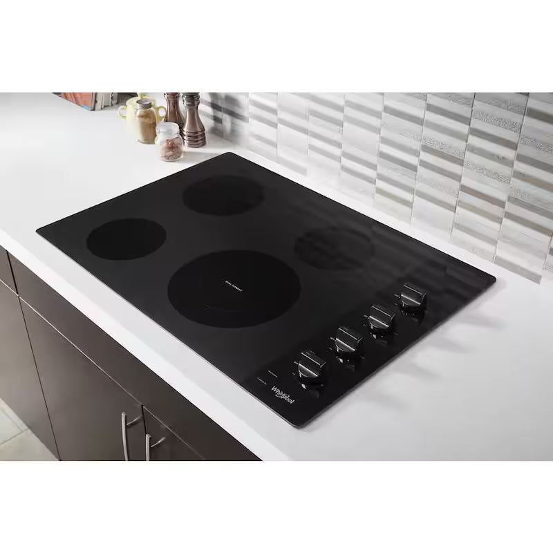 30 in. Black Electric Ceramic Glass Cooktop with 4 Elements N7837