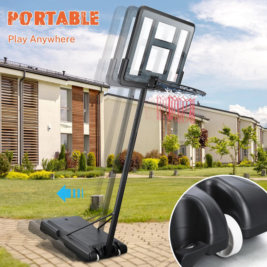 44 inch Height Adjustable Portable Basketball Hoop W897251