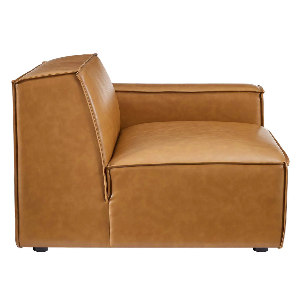 Tan Vegan Leather 4-Piece Sofa A138138