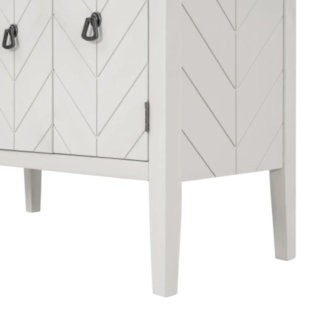 Wooden Storage Cabinet with Adjustable Shelf, Antique Gray Y2234