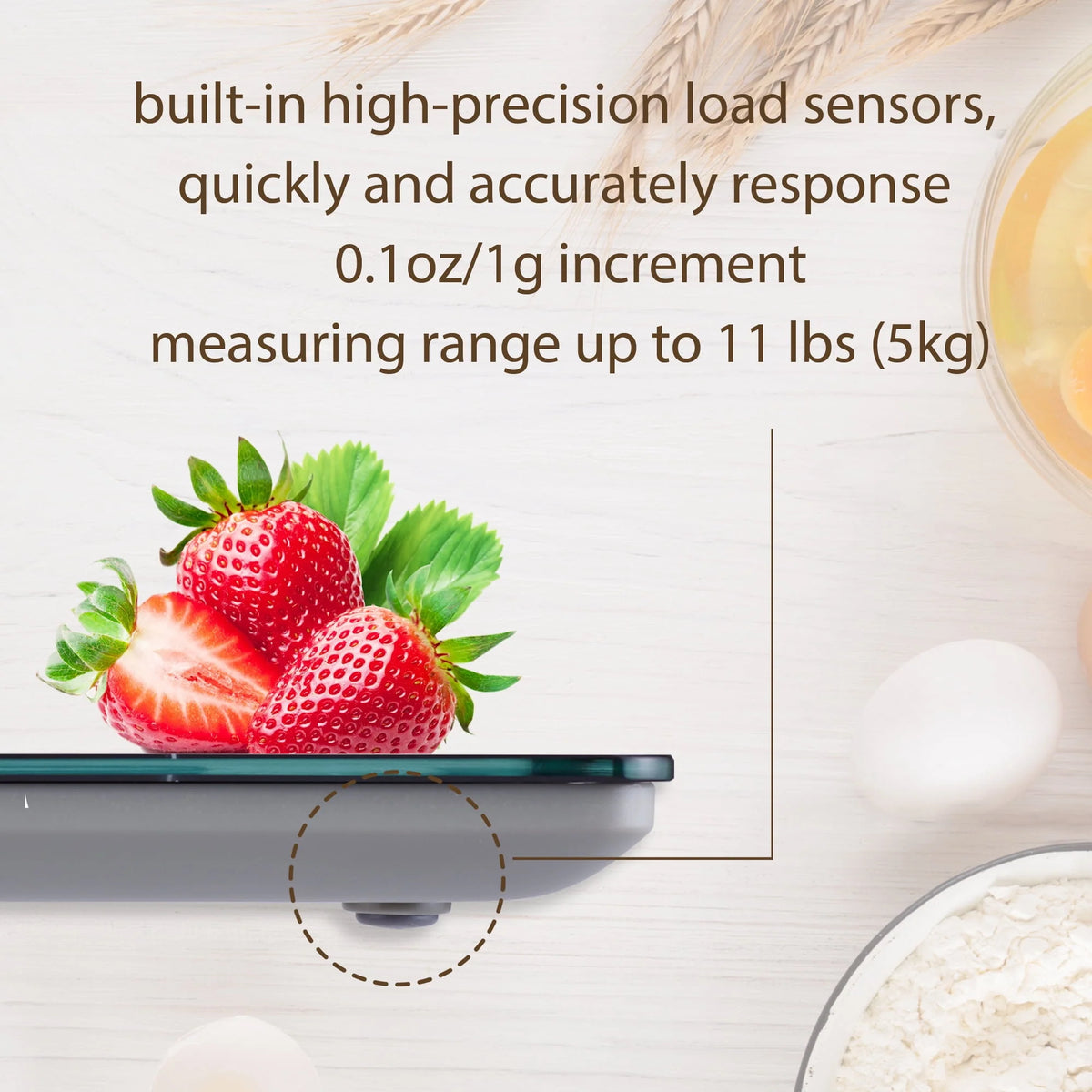 Tempered Glass Digital Scale, Black K861778