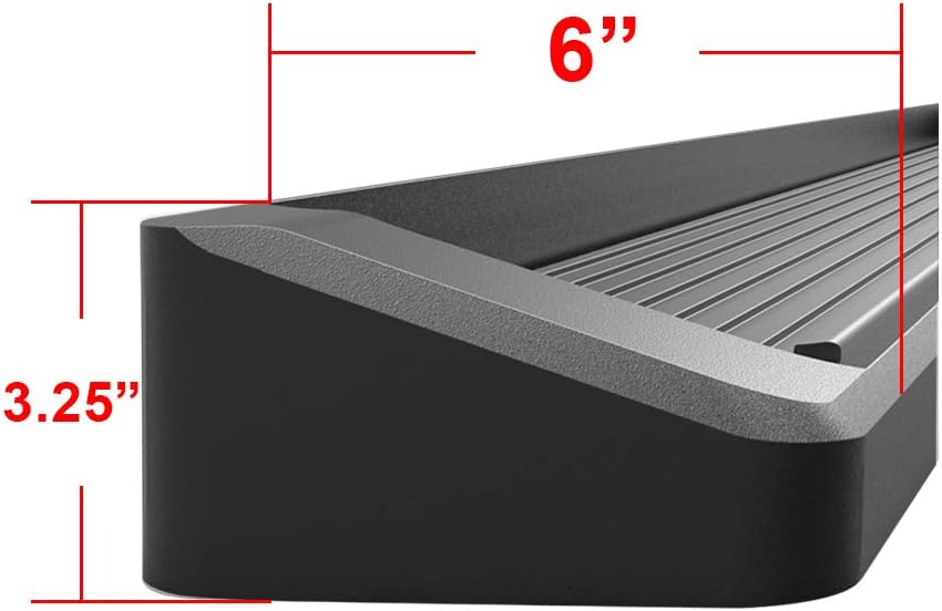 6 Black Eboard Running Boards for Chevy Tahoe GMC Yukon Avalanche J24828