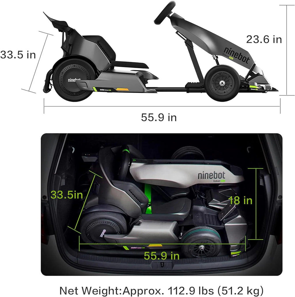 Electric GoKart, 23 Miles Range, 15.5MPH, 220lbs, Black R70382