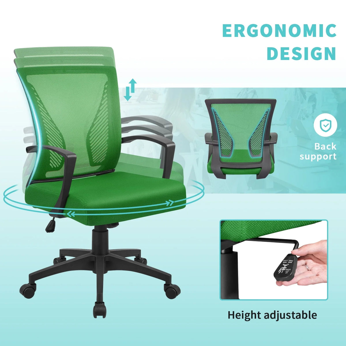 Black Swivel Manager's Chair D173663