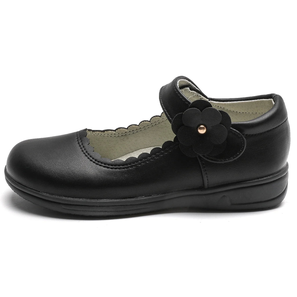 Black Mary Jane Flat School Uniform Shoes R70558