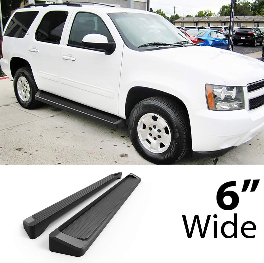 6 Black Eboard Running Boards for Chevy Tahoe GMC Yukon Avalanche J24828