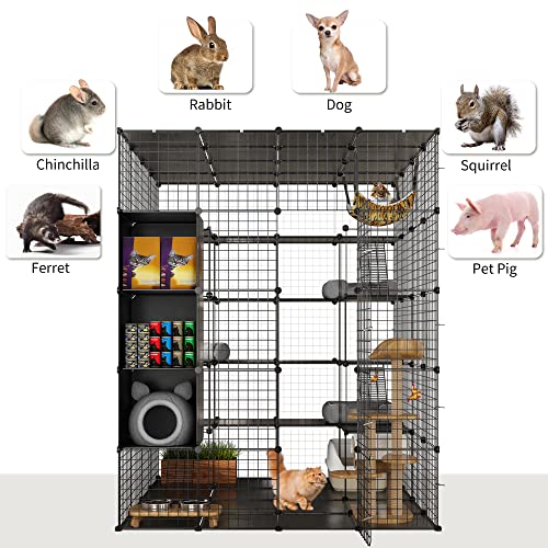 Large Cat Cage with Roof Hammock Platforms B143