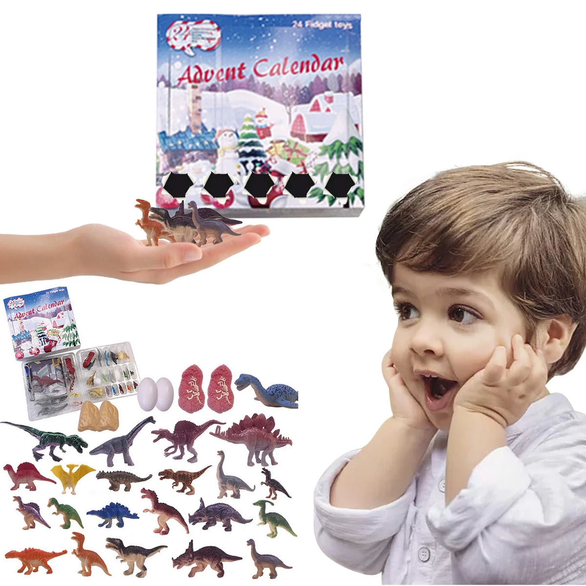 Christmas Countdown Dinosaur Blind Box Toy Set B120099