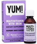 Multivitamin with Iron for Infants Toddlers Kids Ages 4 & Under Gluten Free Certified Sugar Free Raspberry Grape 50 Servings N942028