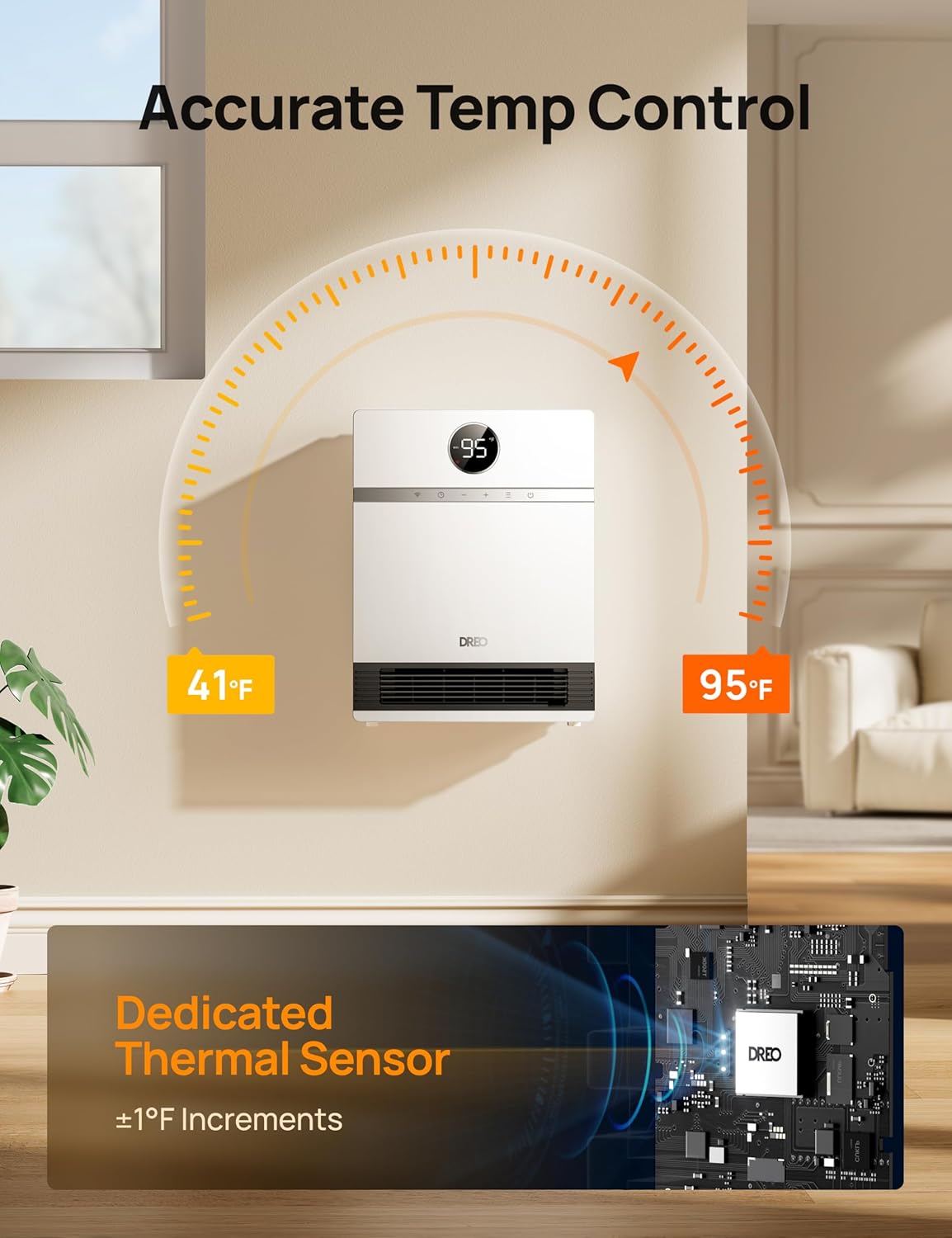IP24 Electric PTC Space Heater with Remote Control Z727