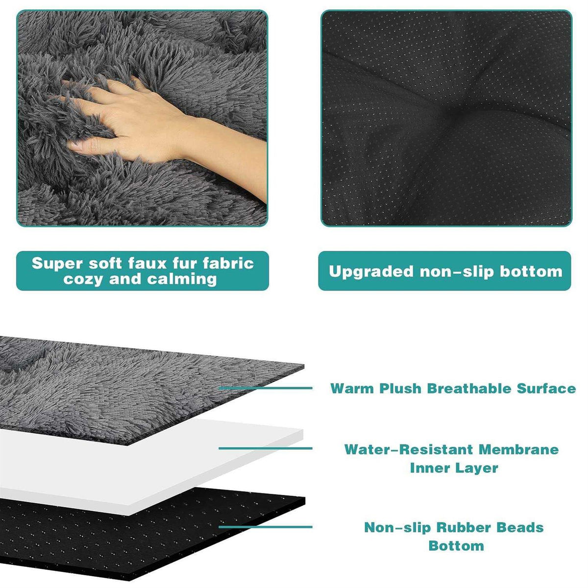 Plush Washable Anti-Slip Dog Bed S779731