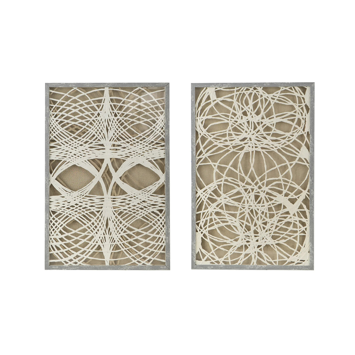 Rectangular Paper Leaf Framed Wall Art 23.5" x 35.5" 2ct E246