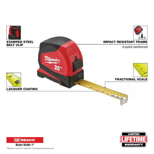 25 ft. Tape Measure with Fractional Scale N2903