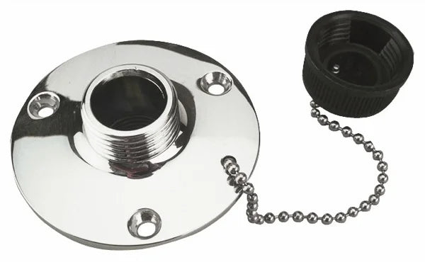 Brass Chrome Plated Washdown Water Outlet with Cap and Chain A885