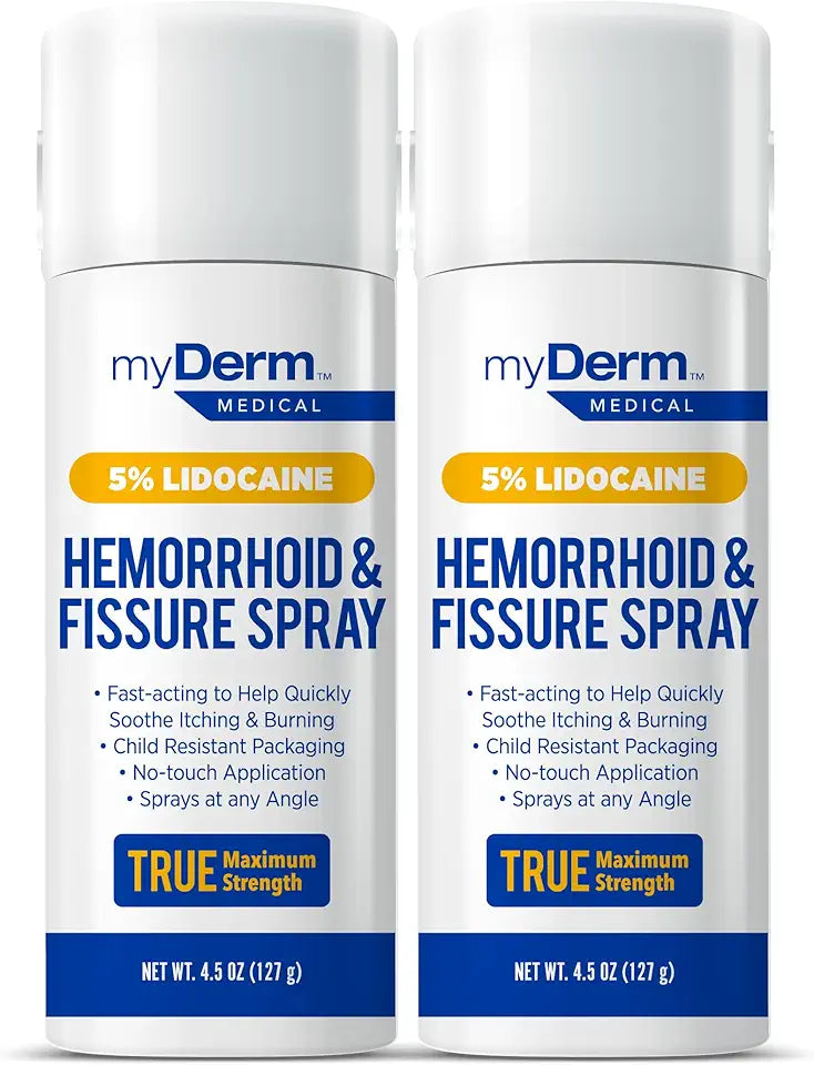 Maximum Strength 5% Lidocaine Hemorrhoidal & Fissure Spray 4.5oz Z63164