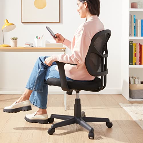 Black Mesh Adjustable Office Desk Chair with Armrests W8009