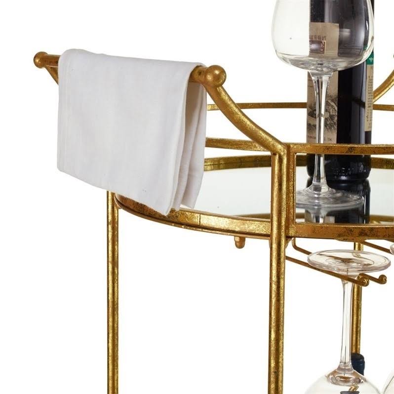 Gold Metal Bar Cart Q510107