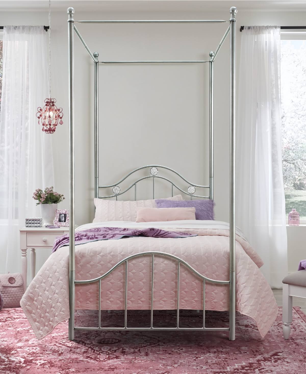 Metal Twin Canopy Bed E38446