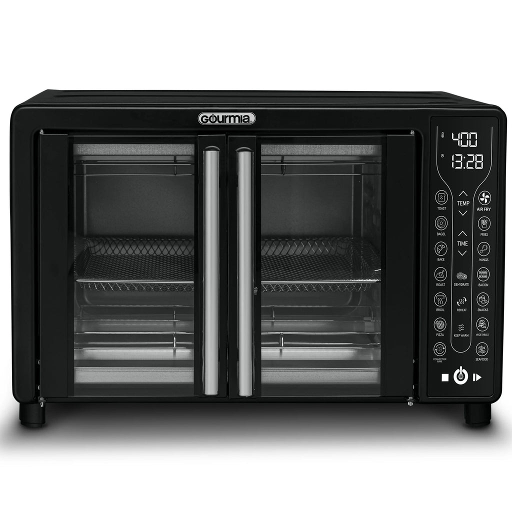 Black Digital French Door Air Fryer Toaster Oven T2042