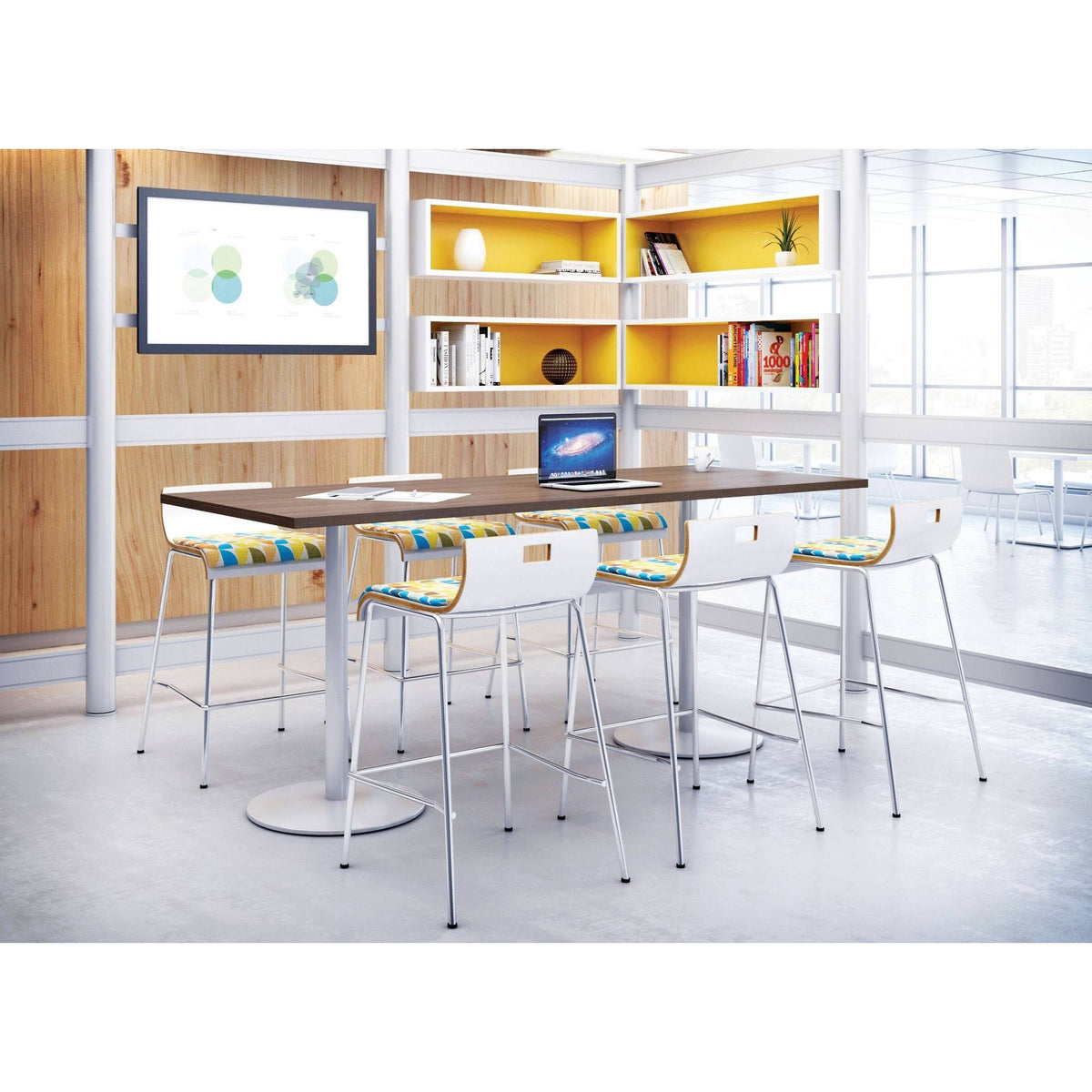 Low Back Barstool Avocado Fabric Seat D869
