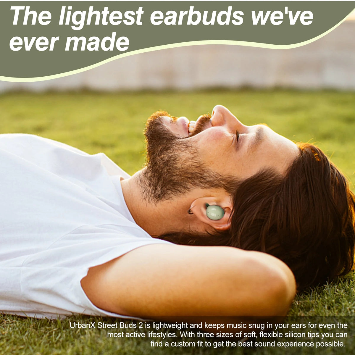Truly Wireless Bluetooth Headphones with Noise Isolation, Dual Microphone - Green H38620