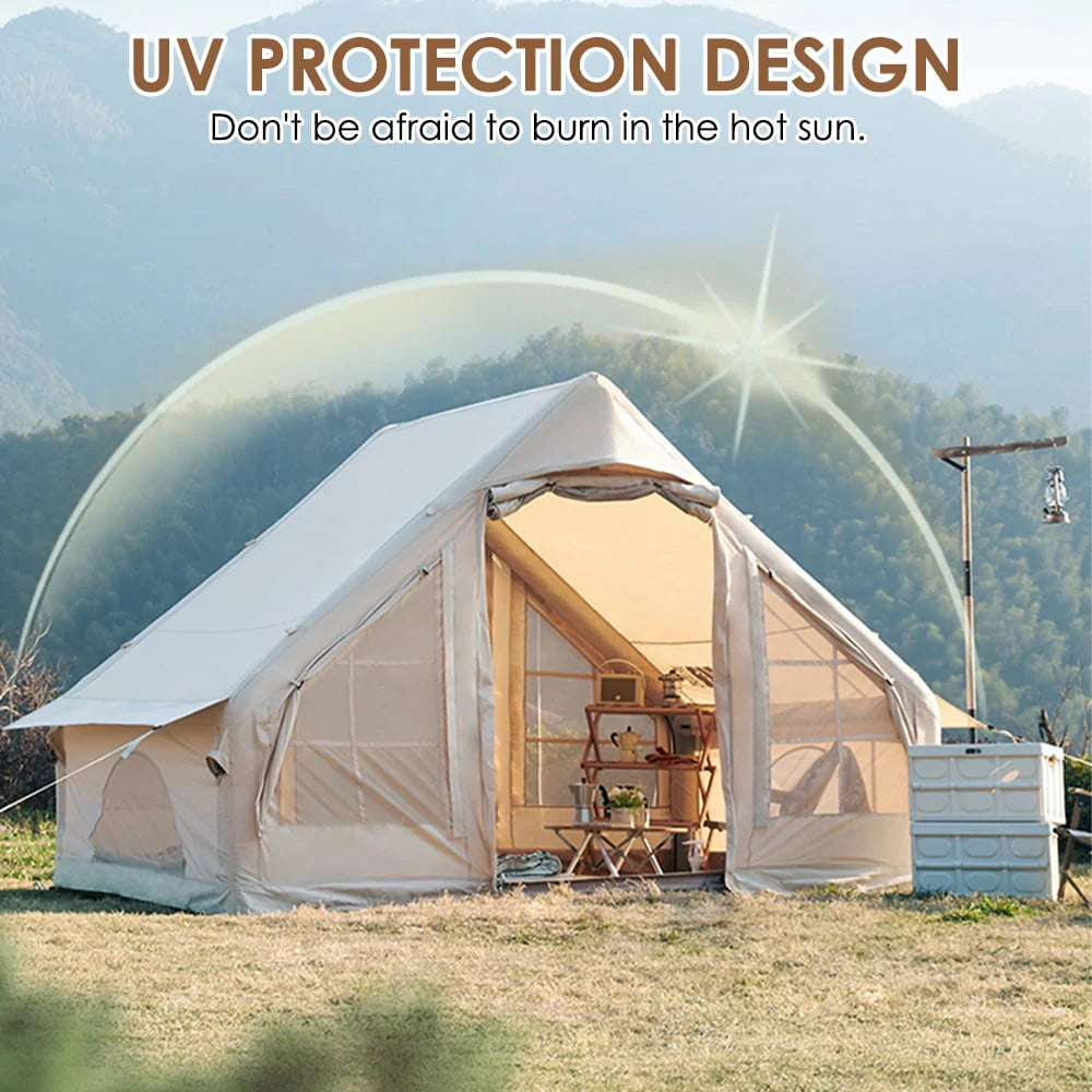 Inflatable Air Tent with Pump Waterproof Oxford 4-6 Persons Q970