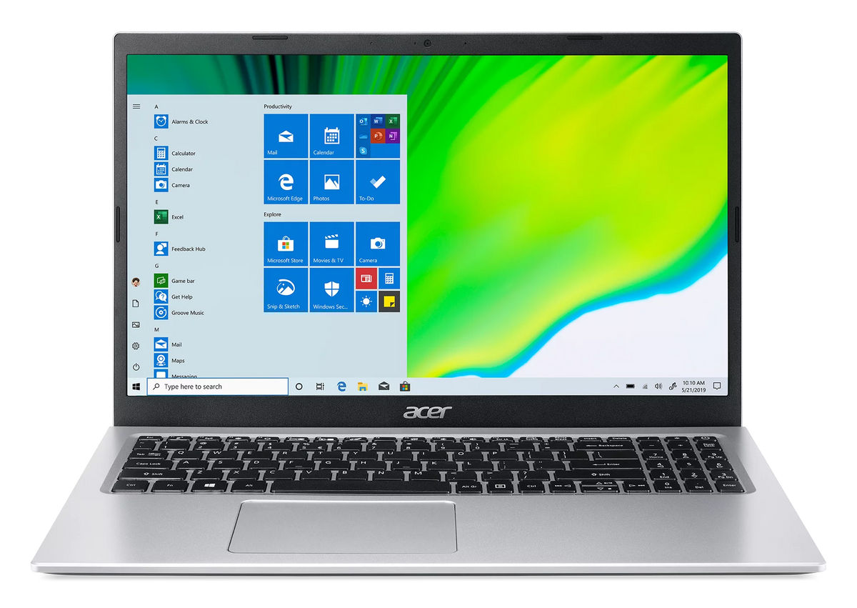 15.6" Full HD Display Intel Celeron N4500 4GB DDR4 128GB eMMC Pure Silver Windows 11 Home Laptop V6240