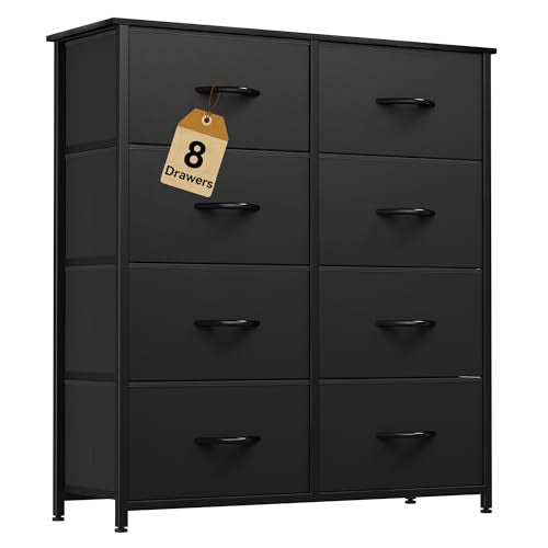 Pink Fabric 8 Drawer Dresser X632718
