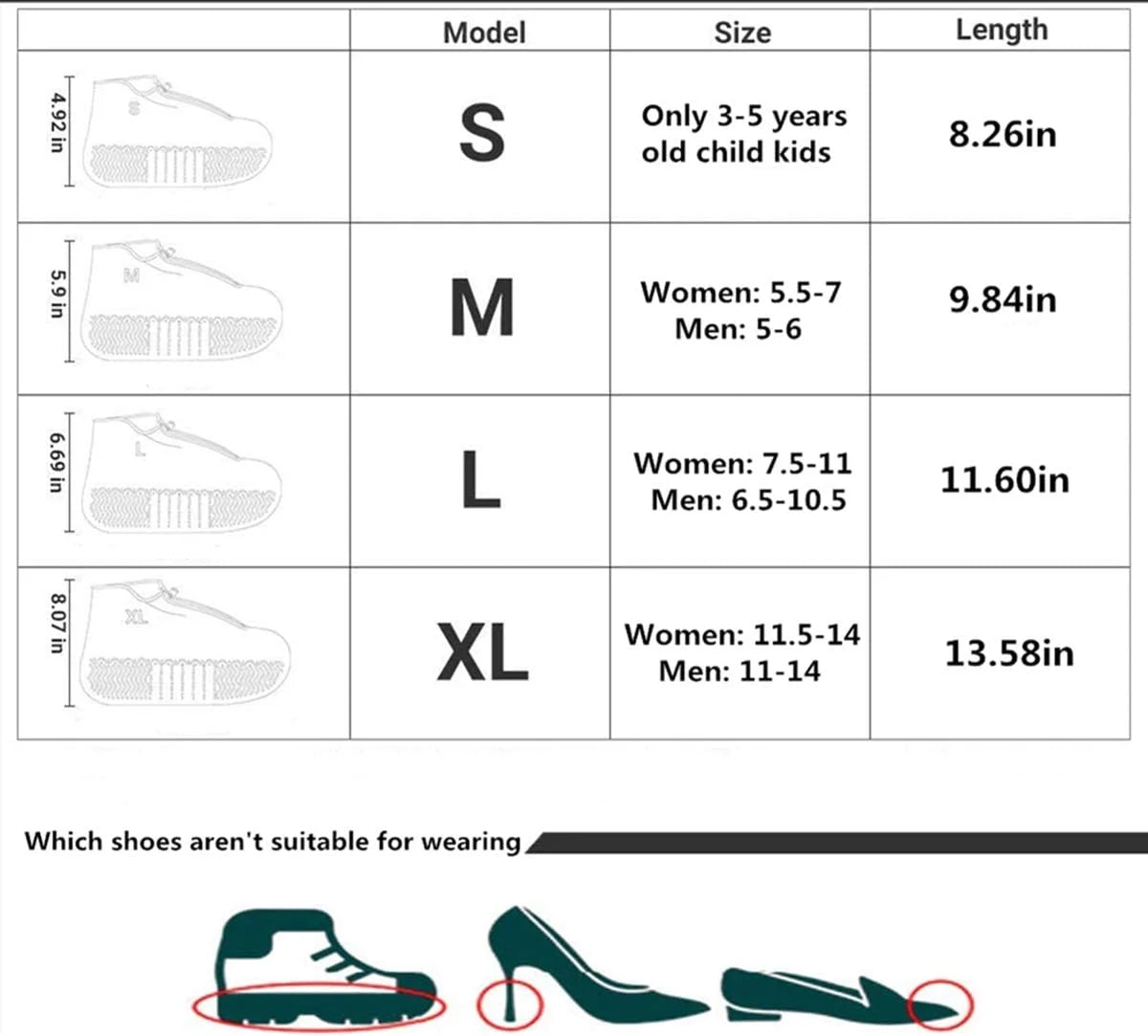 Gray Waterproof Reusable Rain Shoe Covers with Zipper I540