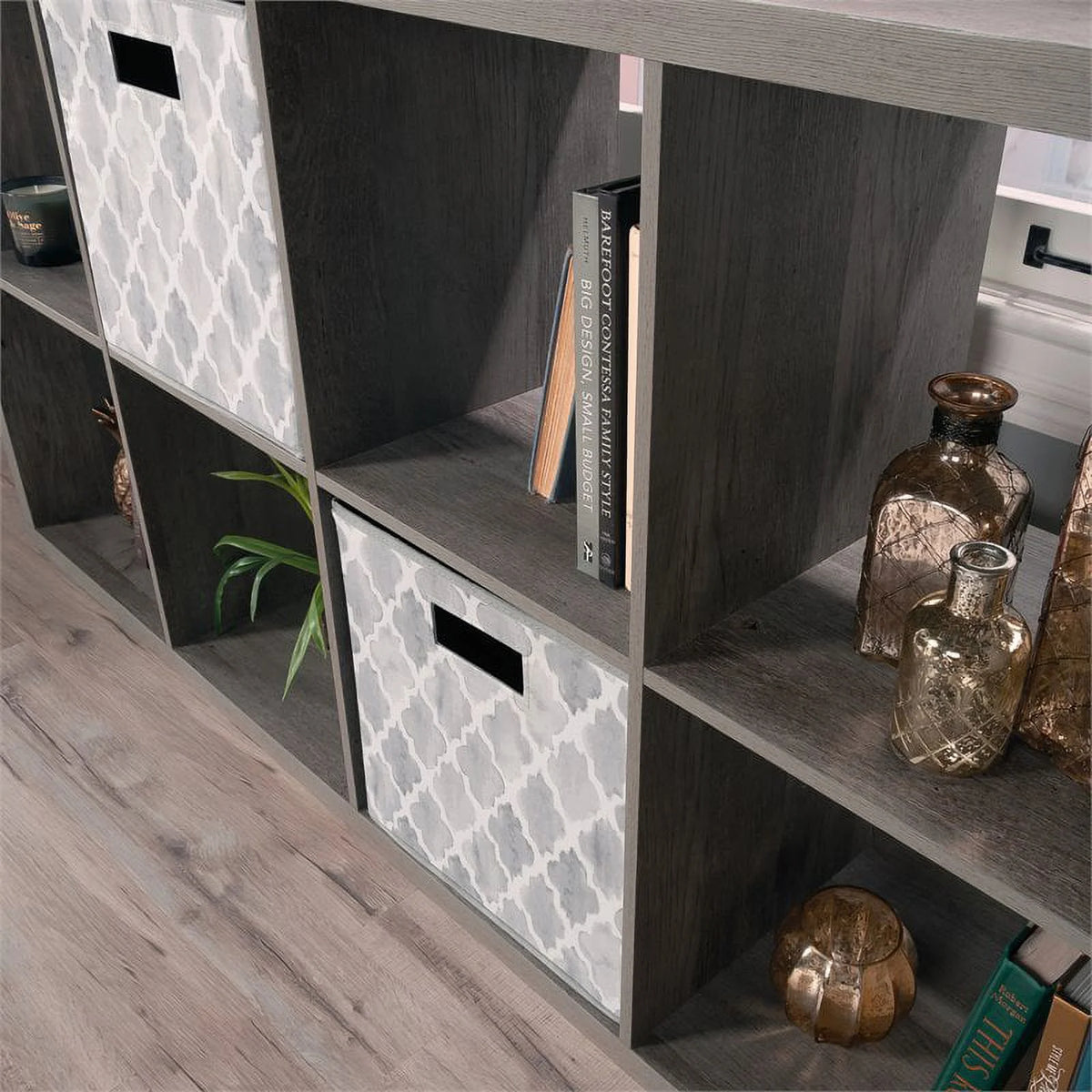 8-Cube Organizer Storage Bookshelf, Mystic Oak Finish Z350320