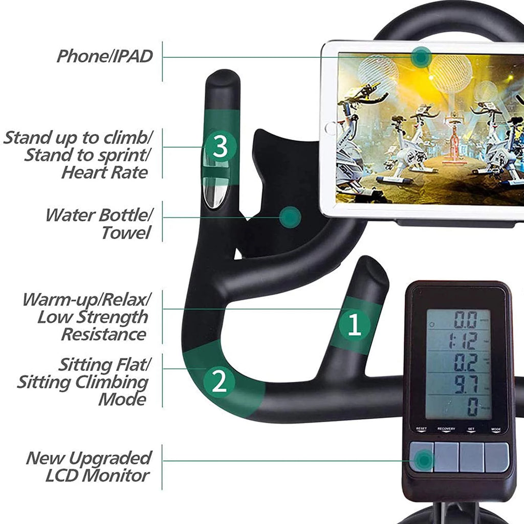 Commercial Exercise Bike Heavy Duty Belt Drive Stationary Indoor Cycling Bike K3875