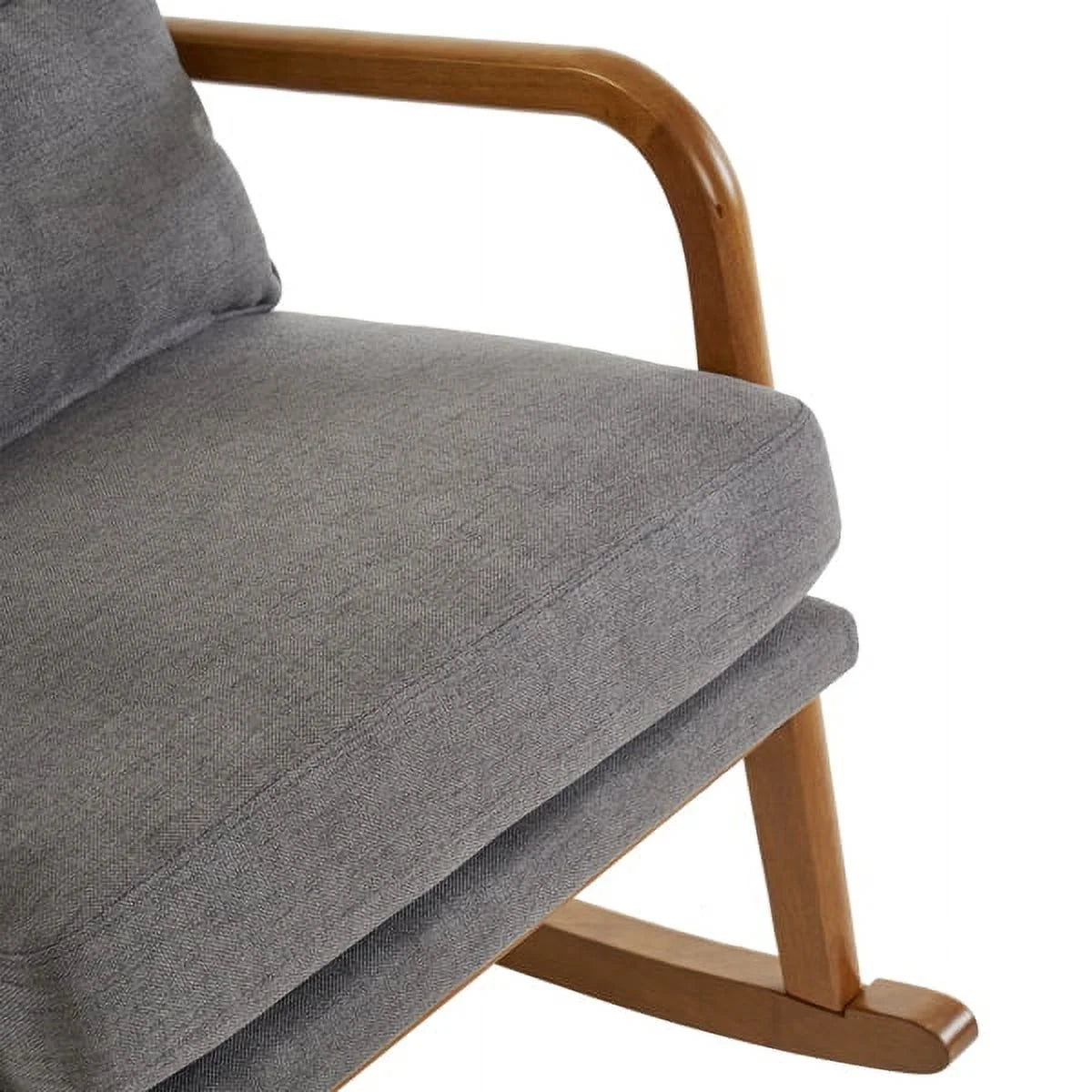 Solid Wood Linen Rocking Chair R938