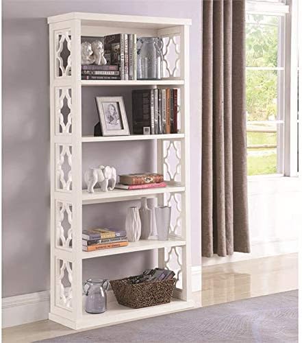 White 5 Shelf Bookcase O4164