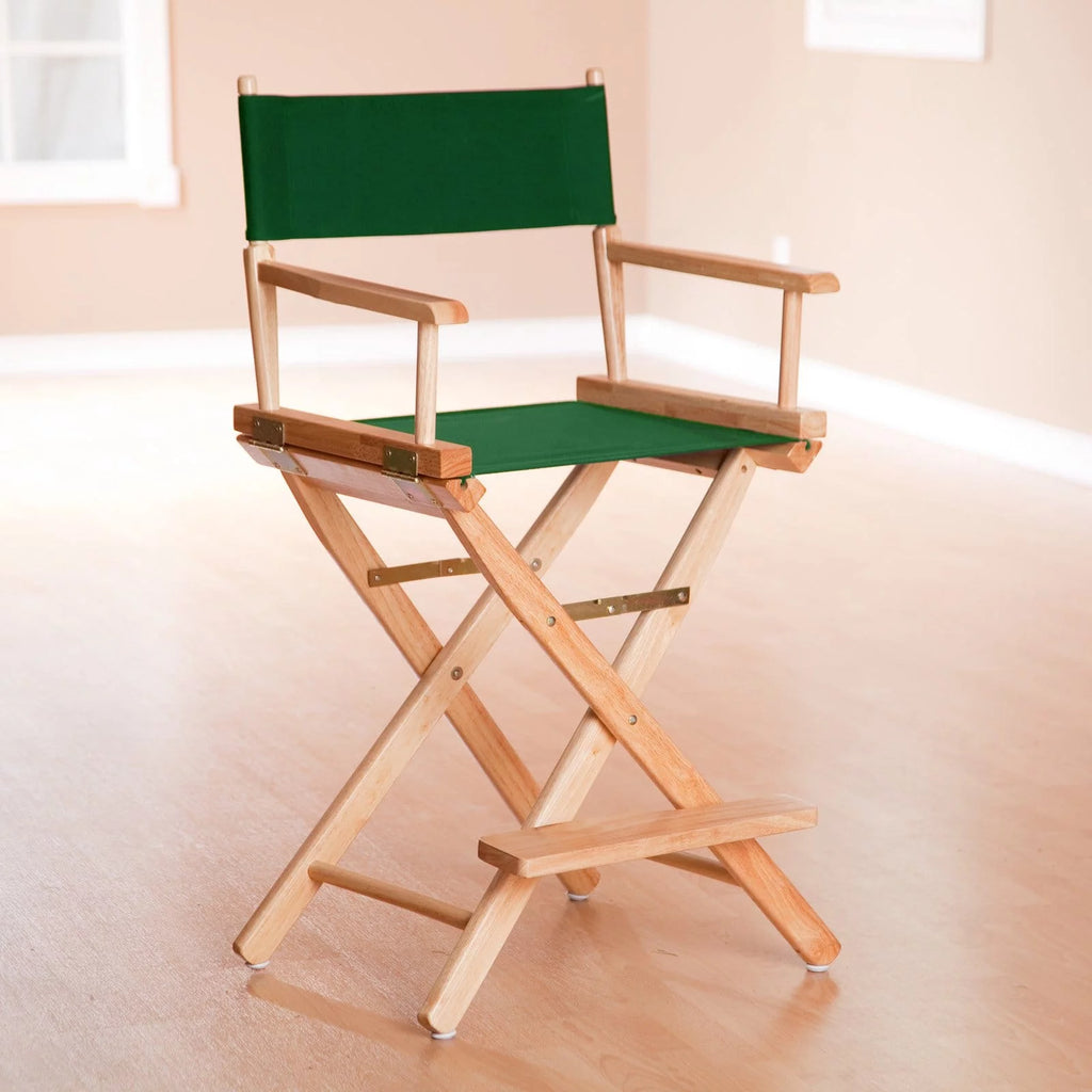 24 Inch Director's Chair Black Frame-Green Canvas V489