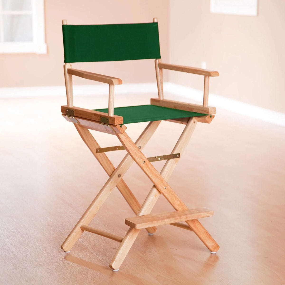 24 Inch Director's Chair Black Frame-Green Canvas V489