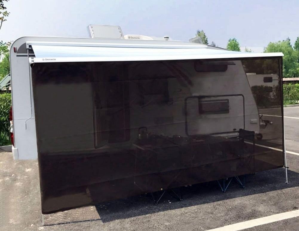 Beige Mesh RV Awning Sun Shade Screen 7' X 15'3'' C175093