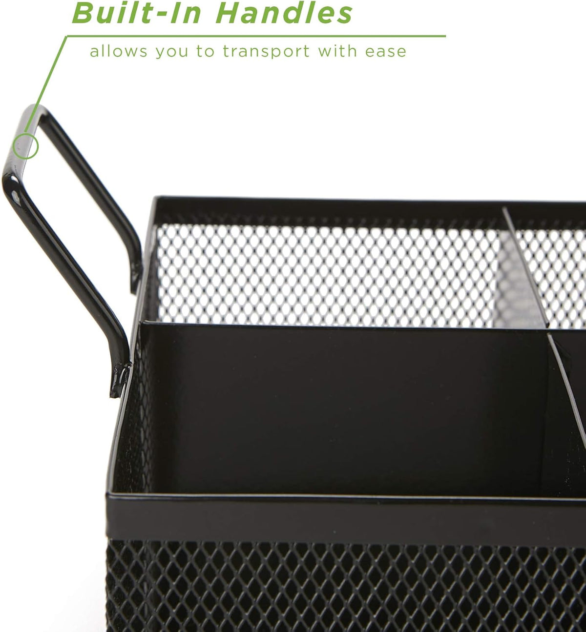 Black Metal Mesh Storage Caddy M76356