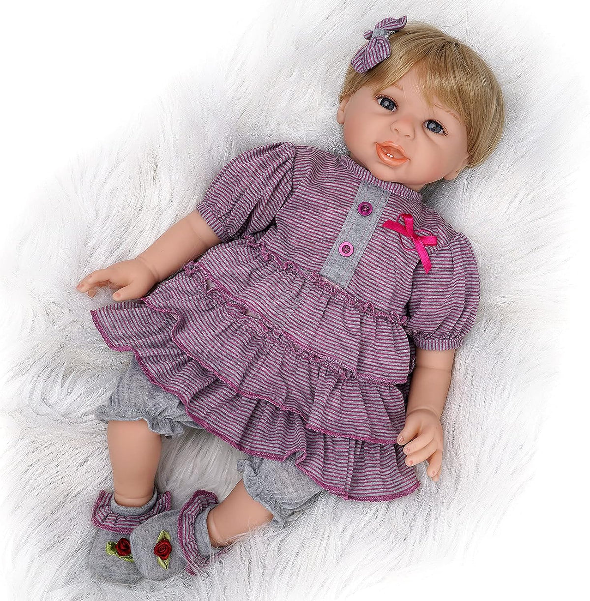 22 Inch Realistic Silicone Reborn Baby Doll with Accessories Y149230