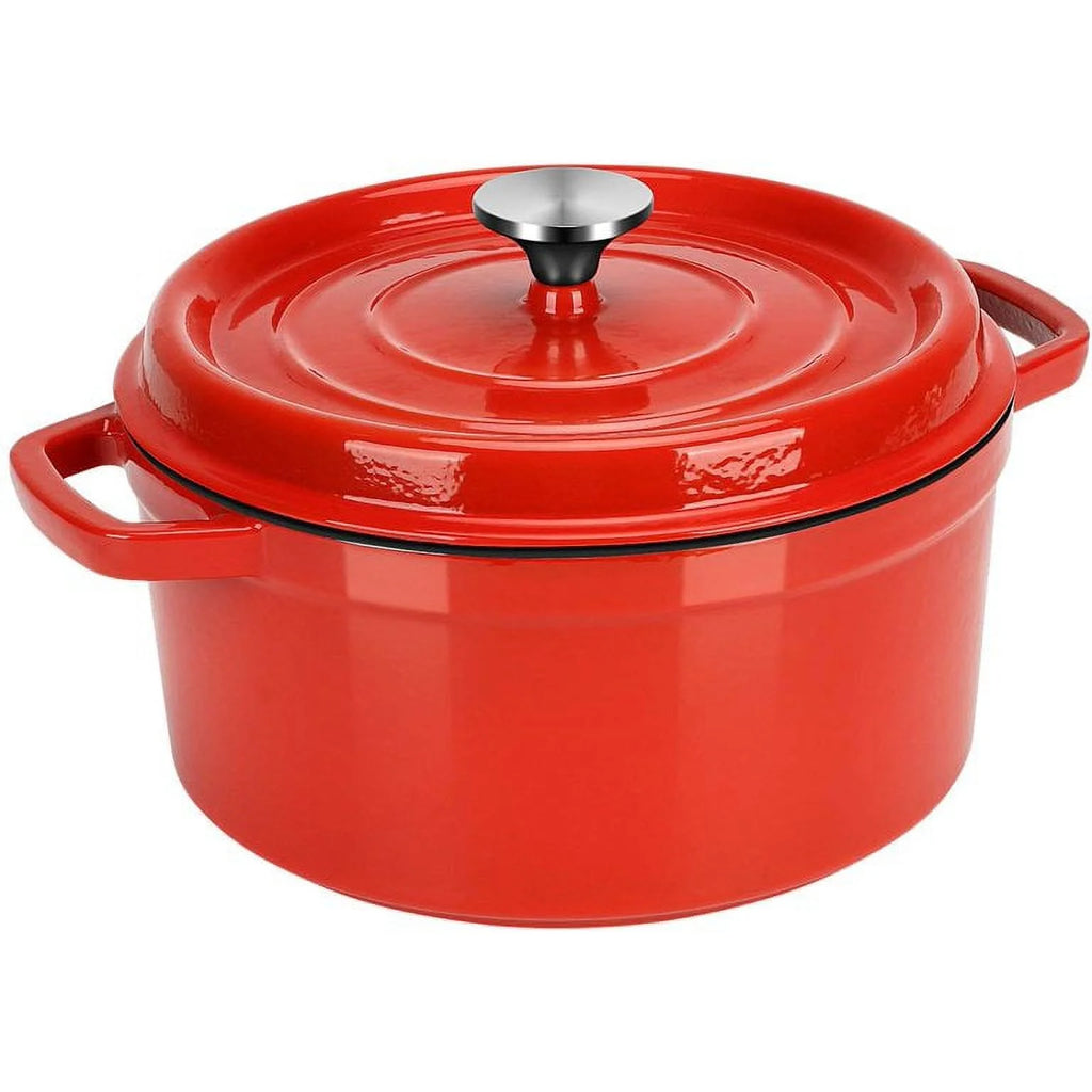 13" Round 5 qt Enameled Cast Iron Dutch Oven A258044
