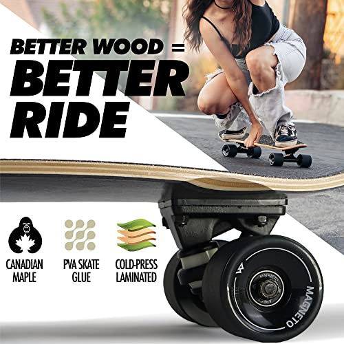 27.5" x 7.5" 6-Layer Canadian Maple Double Kick Concave Deck Skateboard D4239
