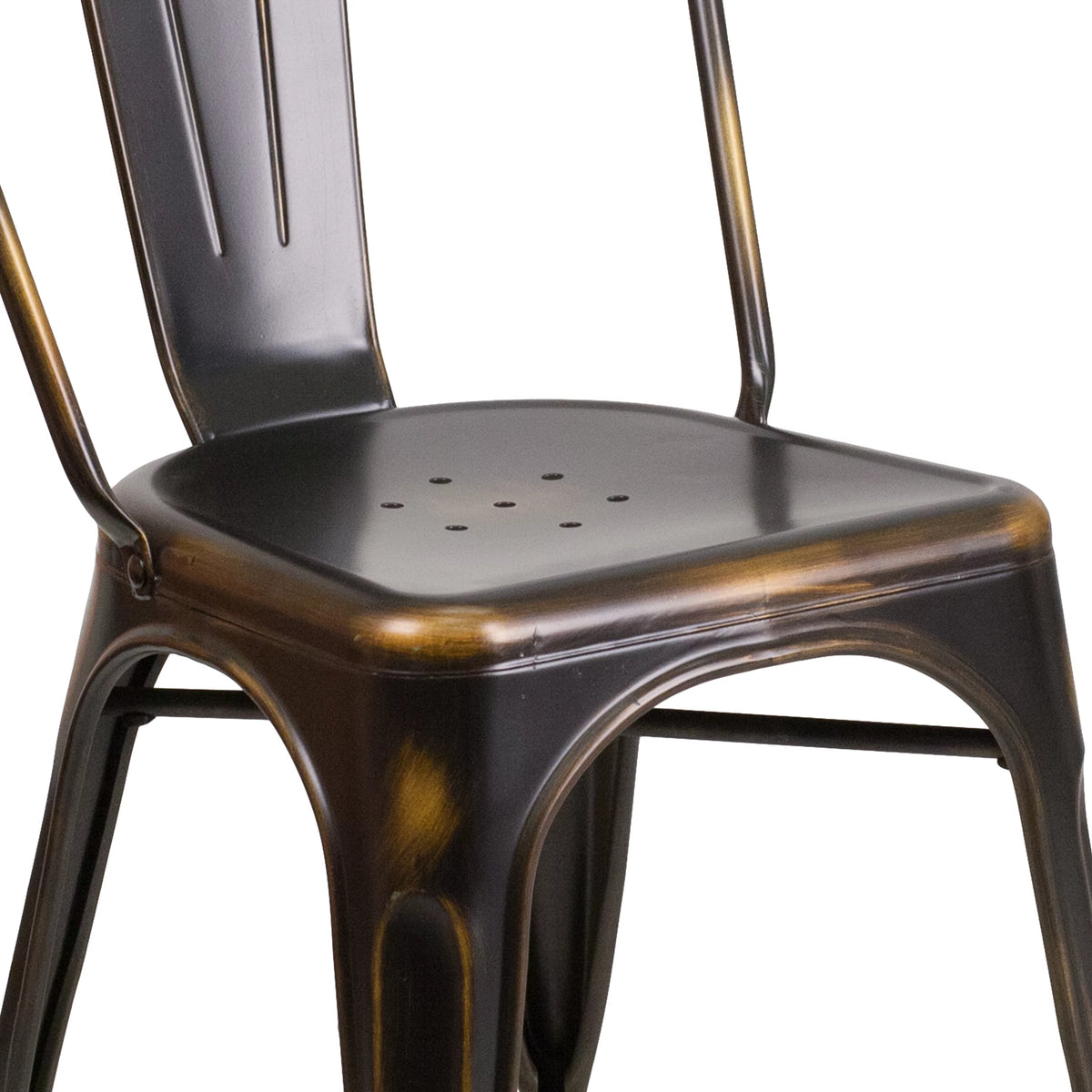 Copper Stacking Metal Dining Chair X947