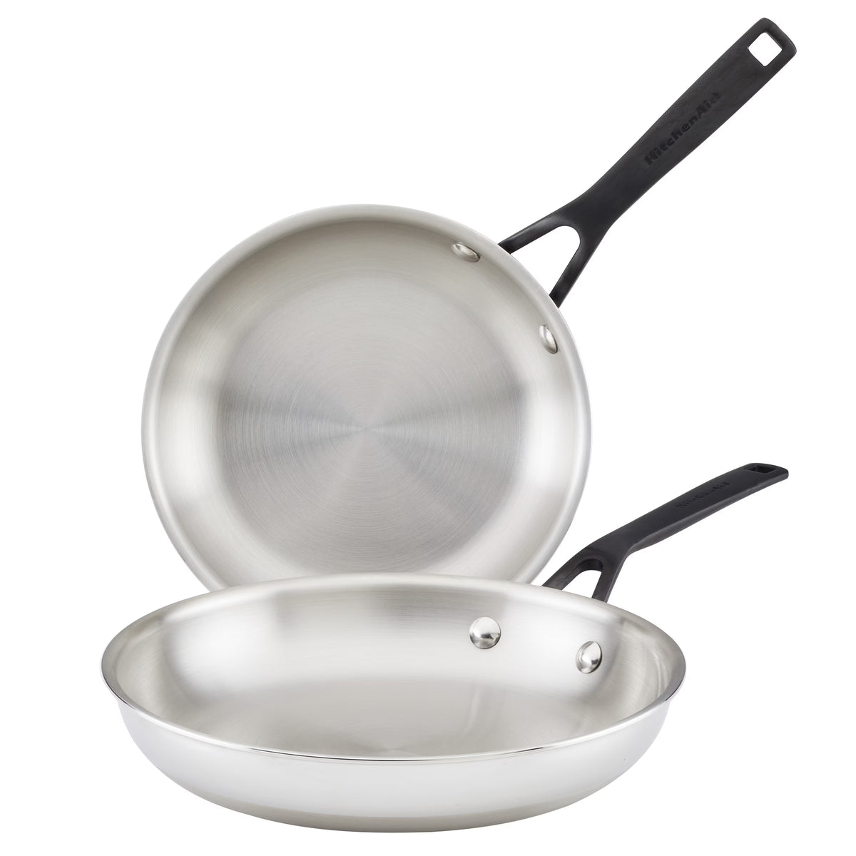 2 Piece Stainless Steel Induction Frying Pan Set C406