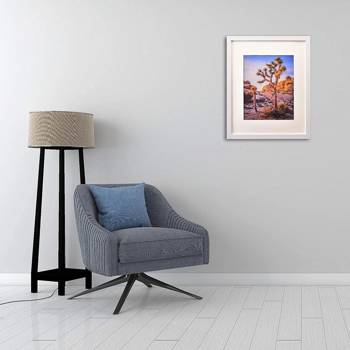 White 16x20 inches Wall Poster Frame Matted to 11x14 inches with Polystyrene Glass – 2 Pack P2312
